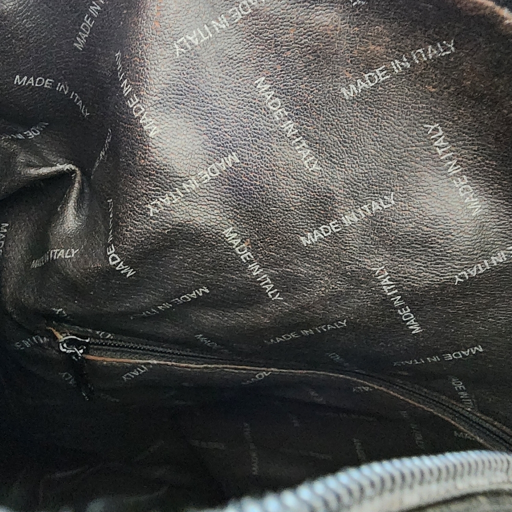 Marco Valentino Black Leather Bucket Bag Large Shoulder Bag - Picture 12 of 16